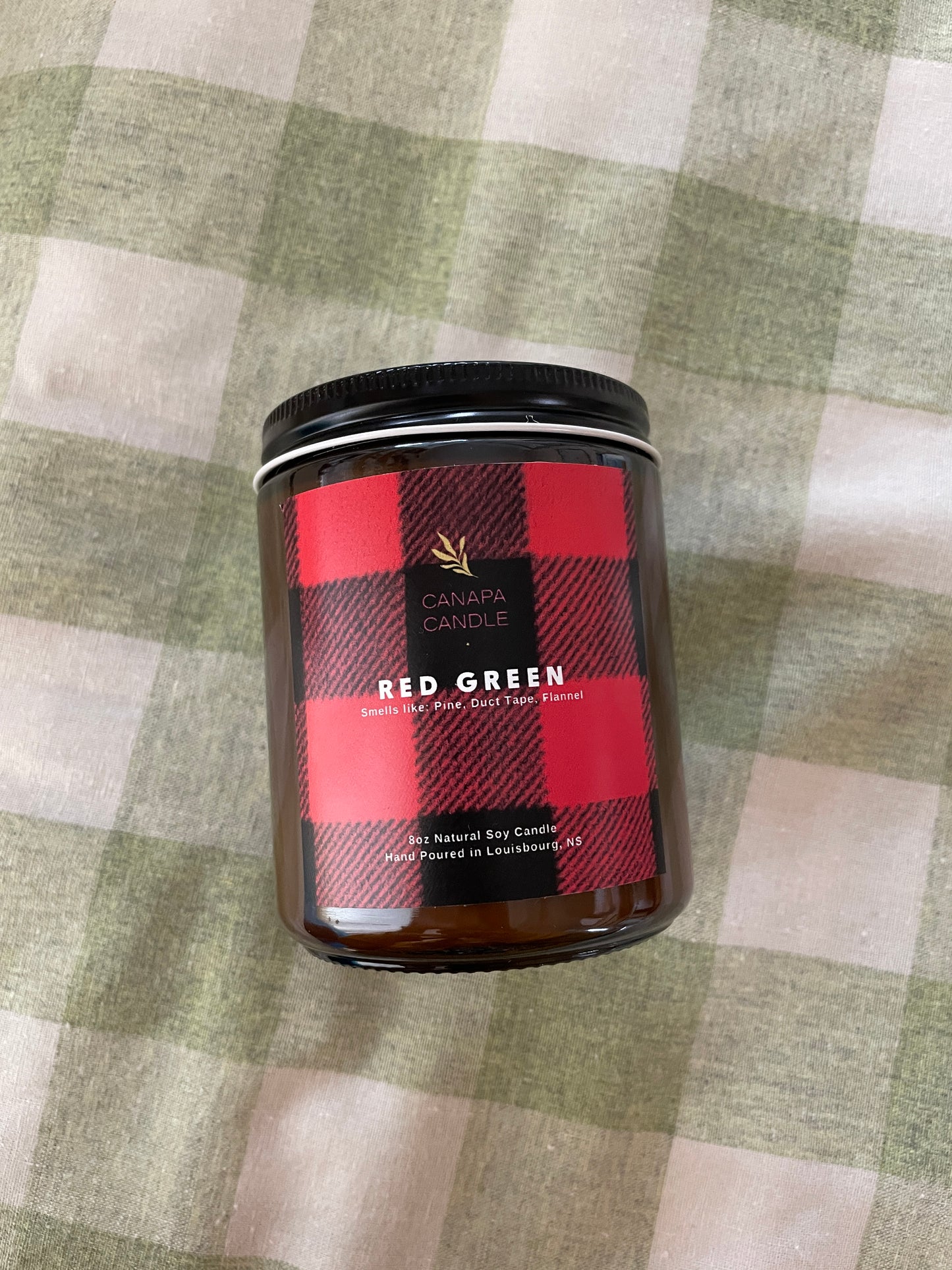 Red Green Soy Candle