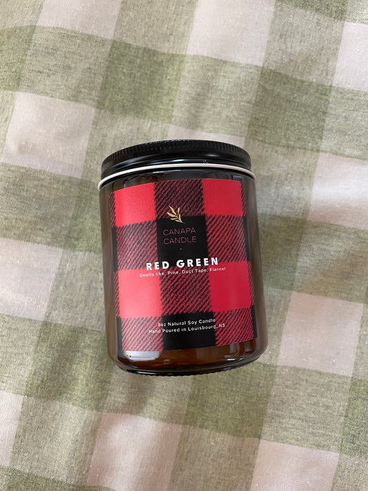Red Green Soy Candle