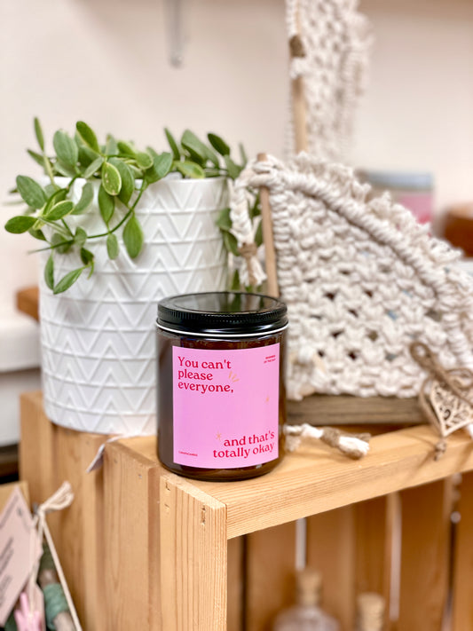 You Can’t Please Everyone - Warm Vanilla Cupcake + Floral Rosehip & Raspberry Icing - Soy Candle