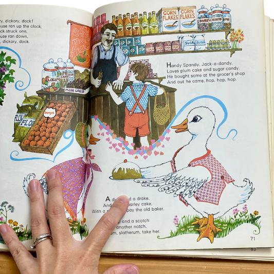 Large Vintage Nursery Rhyme Book | Vintage Home