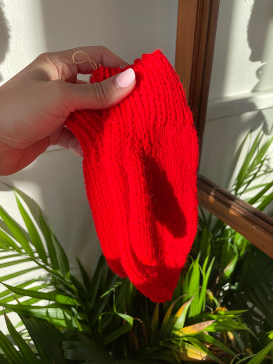 Red Hand Knit in Cape Breton ❤️ - Kids Mitts