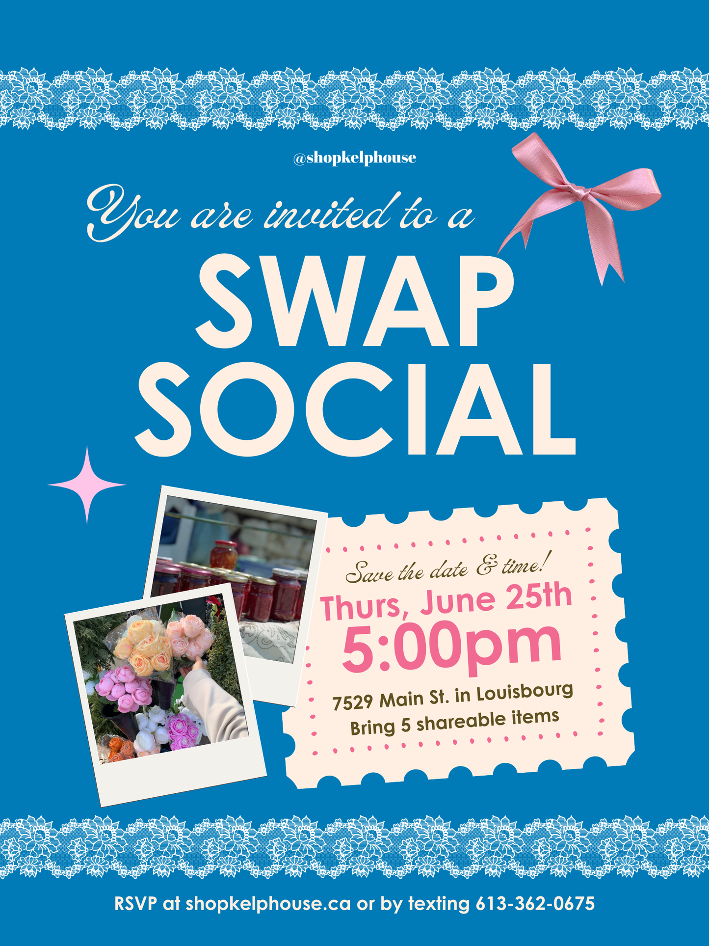 A Swap Social meet at Kelp House, swap handmade items.
