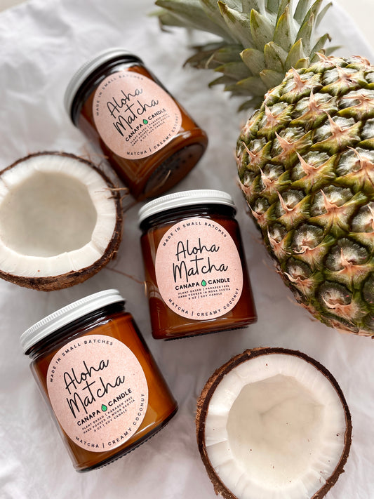 Aloha Matcha Soy Candle - Matcha + Pineapple + Creamy Coconut
