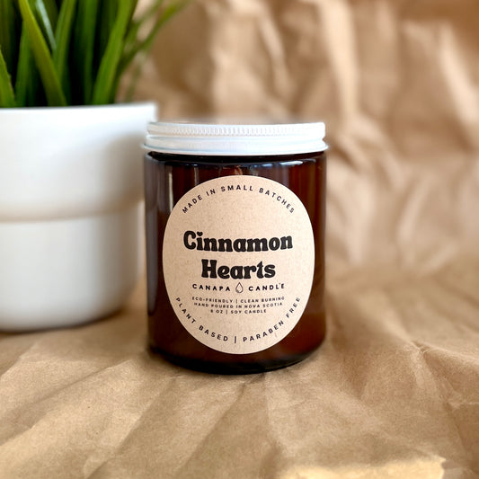 Cinnamon Hearts Soy Candle - Cinnamon + Spice + Sugar