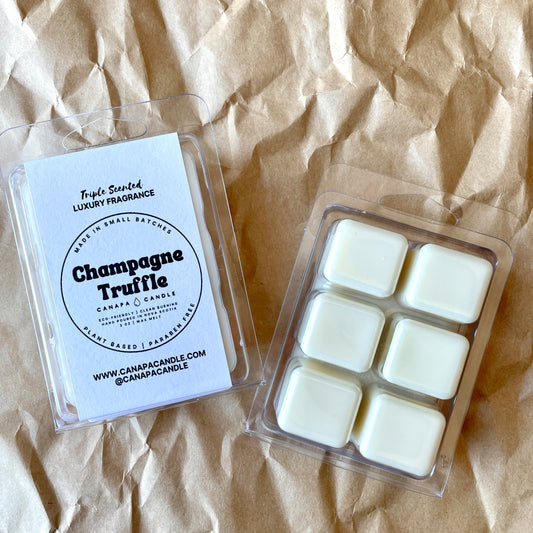 Champagne Truffle soy wax melt hand poured by Canapa Candle in Louisbourg, Nova Scotia