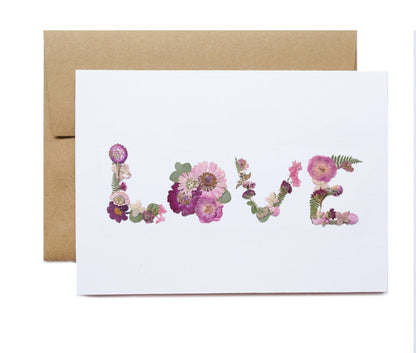 LOVE Everyday Pink Flowers, Large Greeting Card