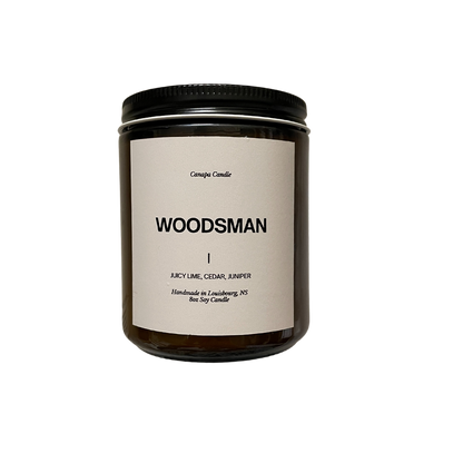 Woodsman Soy Candle - Lime + Evergreen + Juniper