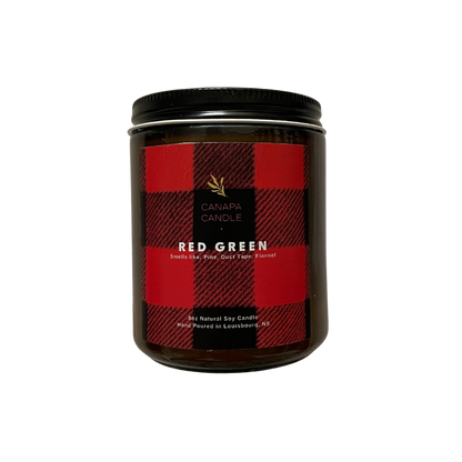 Red Green Soy Candle