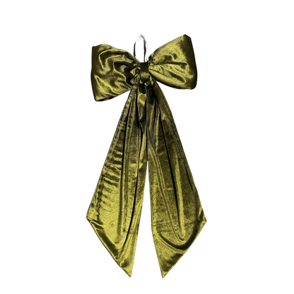 Chartreuse Velvet Holiday Bows: Small