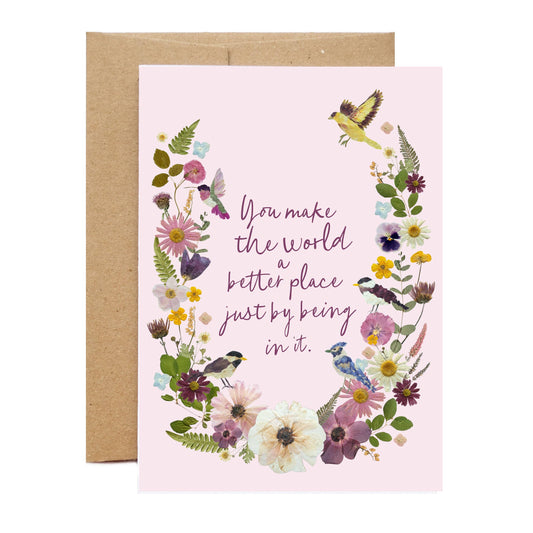 You Make The World A Better Place, Large Card