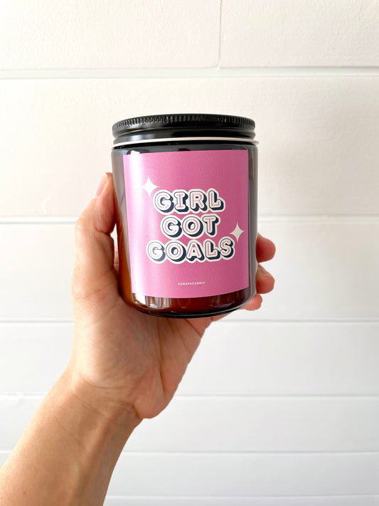 Girl Got Goals - Black Tea, Lemon, Sage Soy Candle