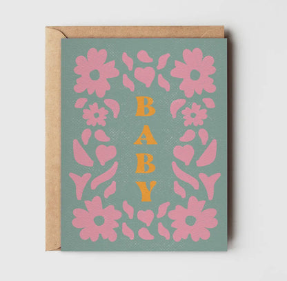 Baby - Floral Spring Baby Card