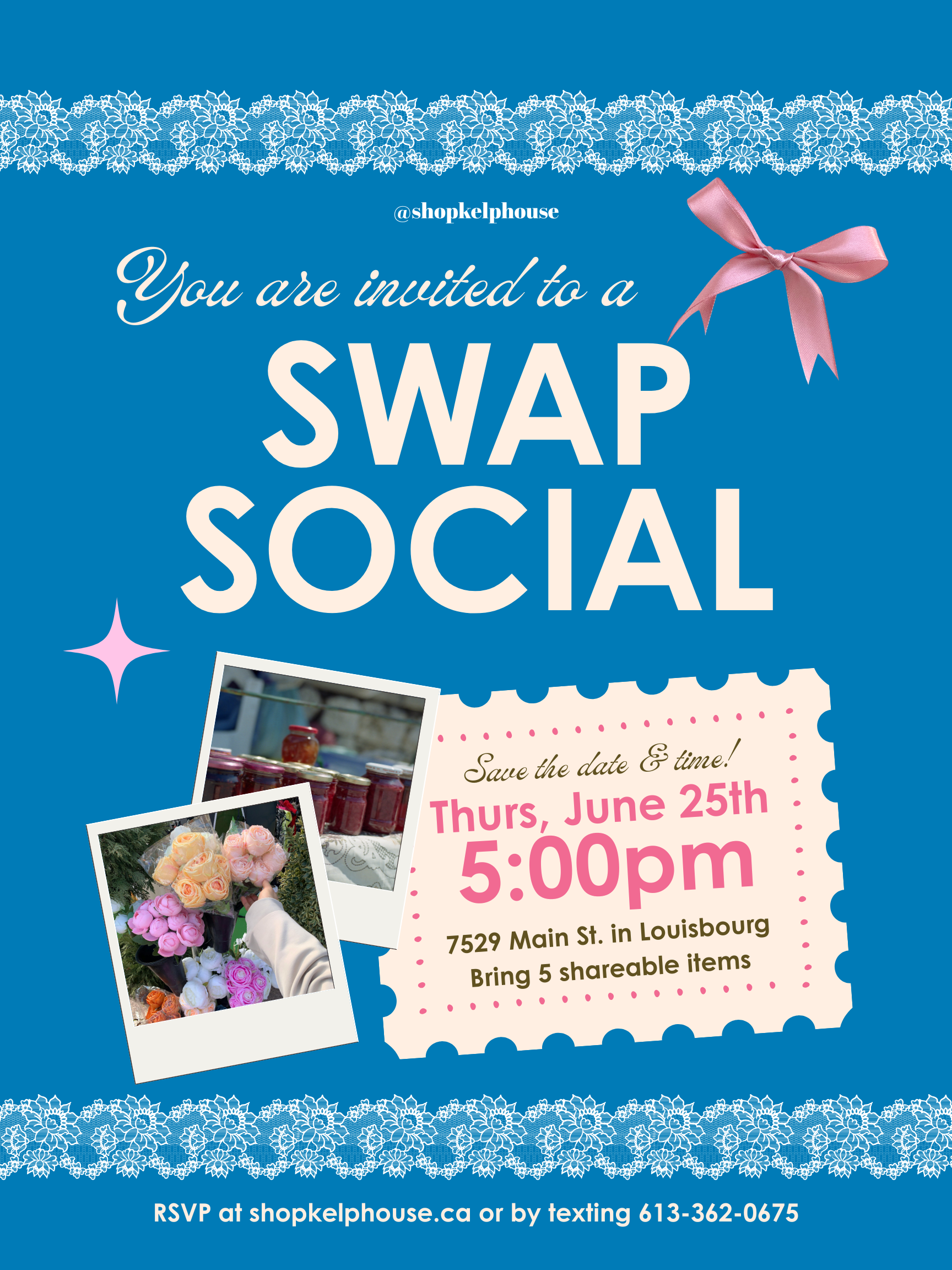 A Swap Social meet at Kelp House, swap handmade items.
