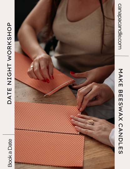 Date Night - Private Beeswax Candle Making Workshop - Book your date