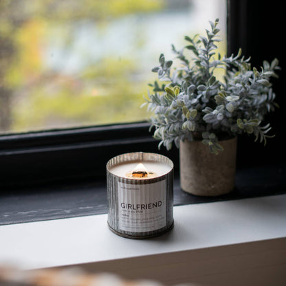 Ocean Shores Rustic Vintage Farmhouse Wood Wick Candle: 10oz