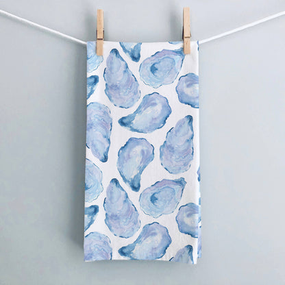 Mussel Shell Kitchen Tea Towel | Oyster Shell Dish Towel