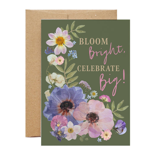 Bloom Bright, Celebrate Big, Large Card