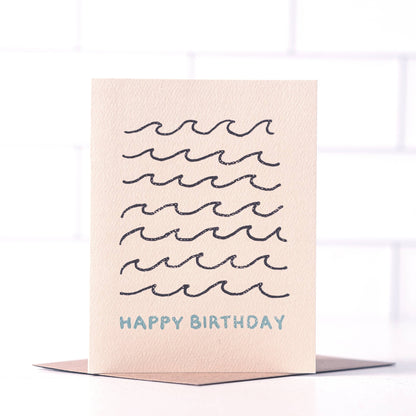 Happy Birthday Wave - Simple Beach Birthday Card