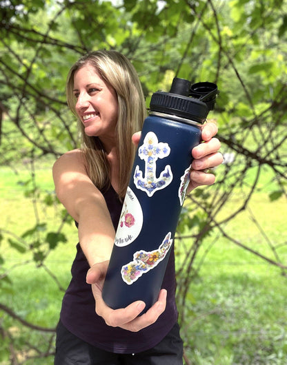 Cape Breton Map, Pressed Flower 3" Vinyl Sticker