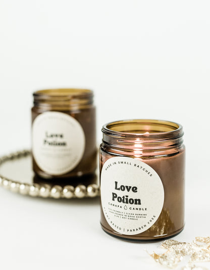 Love Potion Soy Candle - Vanilla Cream + Fig + Citrus