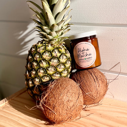 Aloha Matcha Soy Candle - Matcha + Pineapple + Creamy Coconut