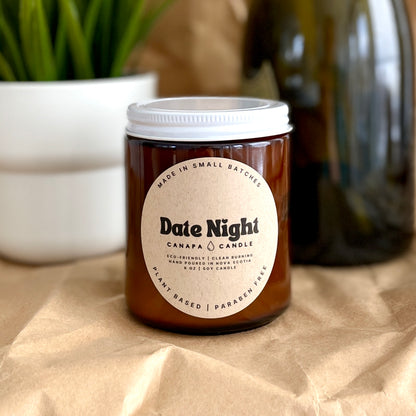 Date Night Black Cherry Merlot Soy Candle from Canapa Candle
