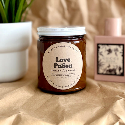 Love Potion Soy Candle - Vanilla Cream + Fig + Citrus