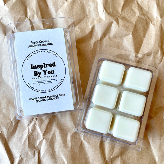 Inspired By You soy wax melt hand poured by Canapa Candle in Louisbourg, Nova Scotia