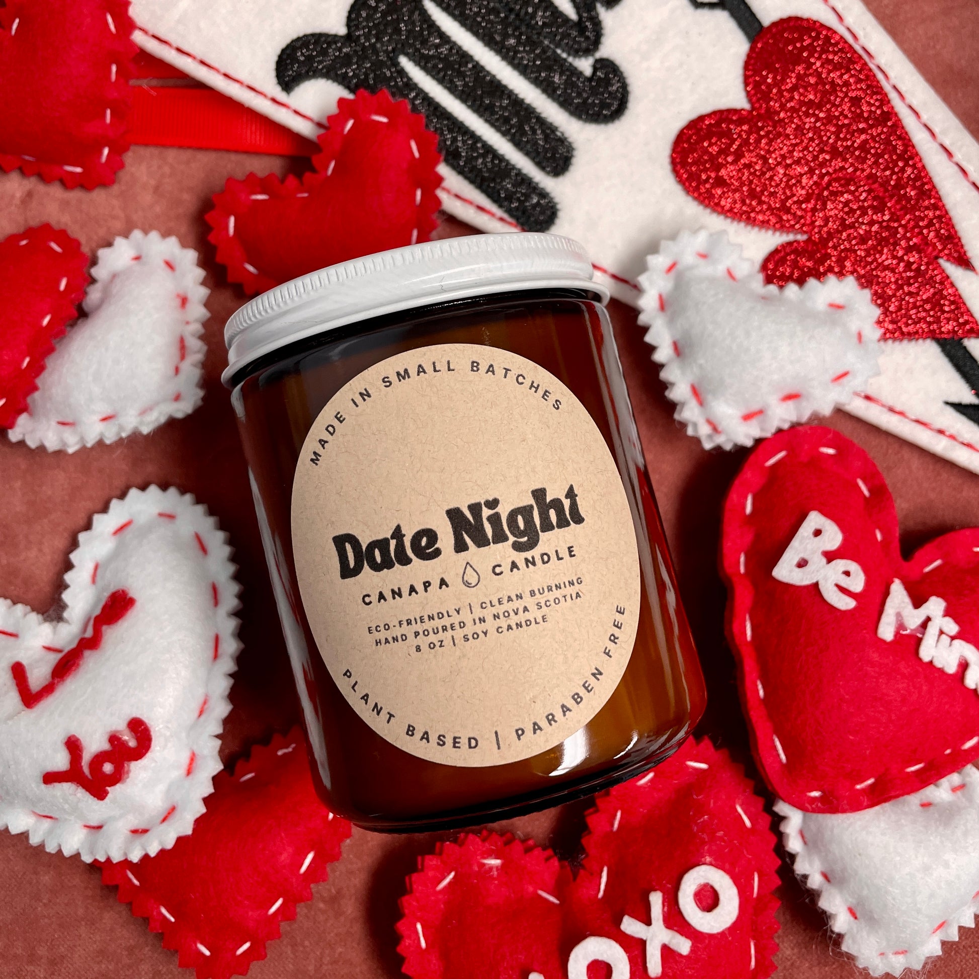 date night soy candle red wine fragrance from canapa candle